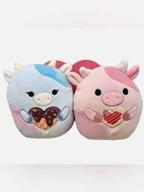 NEW!! Original Squishmallows 5" Caedia & Reshma The Cow Plush Set (NWT)